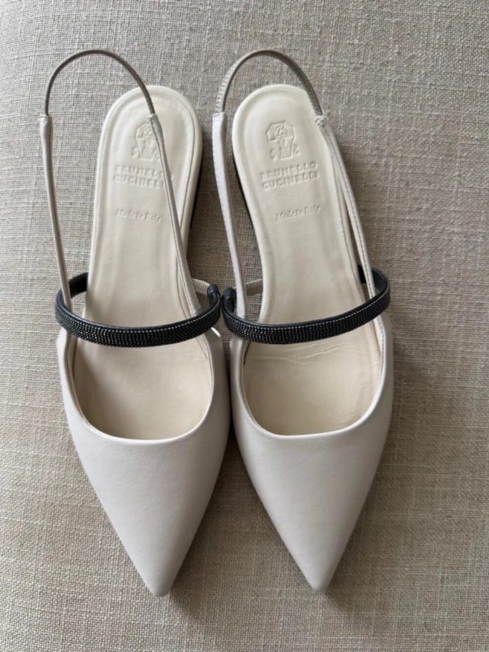 Brunello Cucinelli Flat Slingbacks.